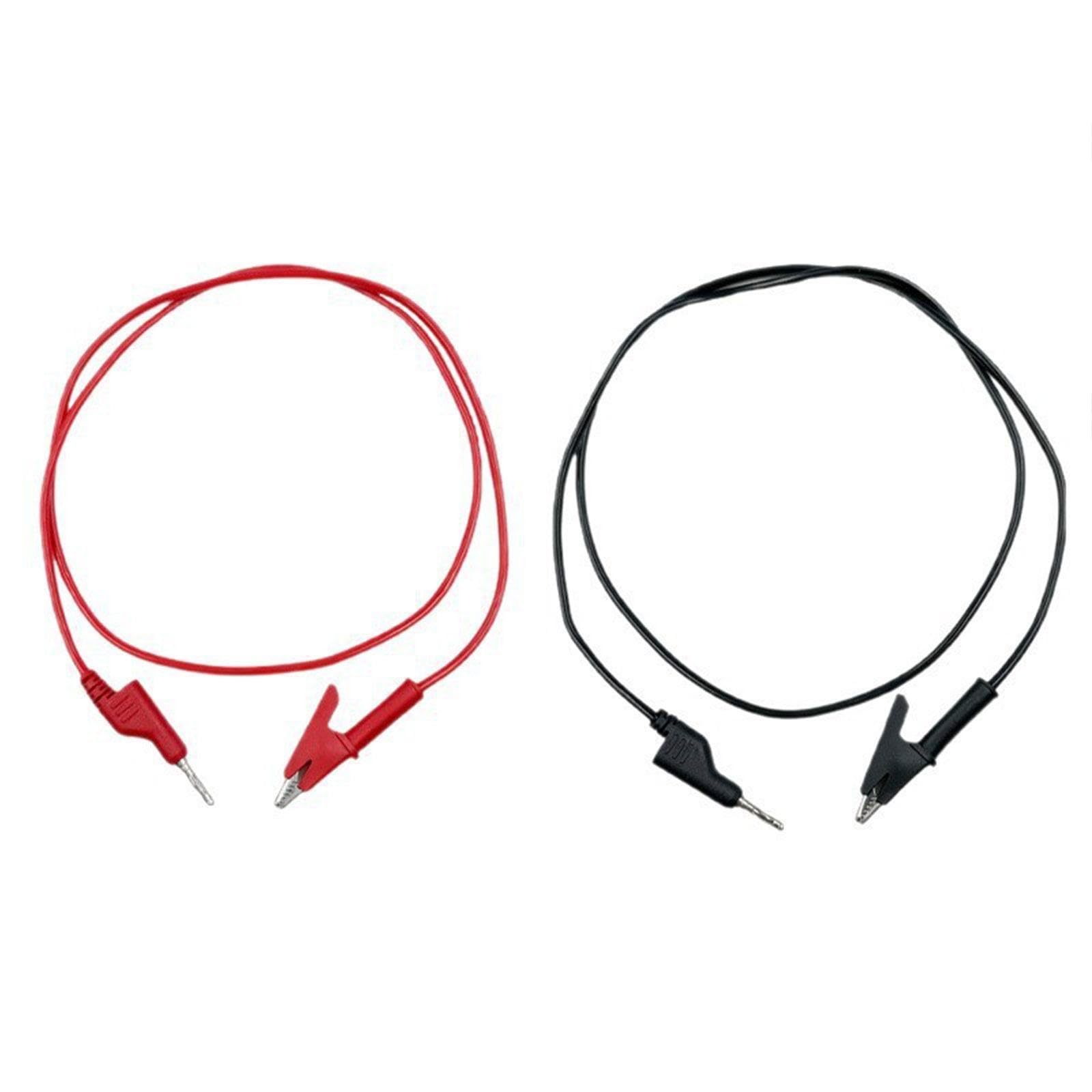 バナナプラグからワニ口クリップまでのテストワイヤー、マルチメーターテストケーブル、多用途回路アセンブリ, 赤