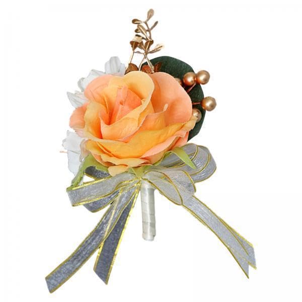 2x 新郎のスーツ用のエレガントなローズのブートニア ブローチ