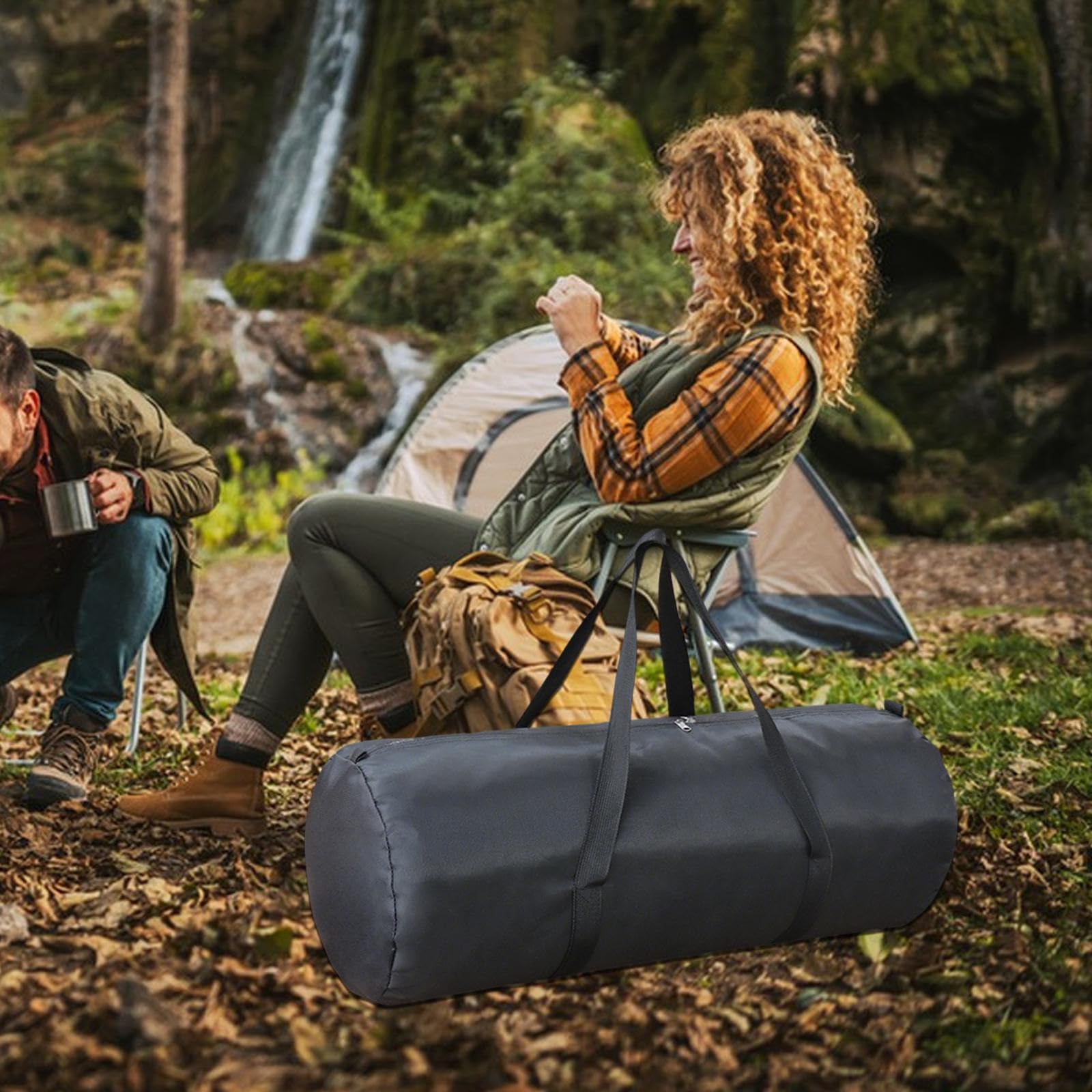 [] ジッパー付きダッフルバッグ キャンプ用品収納 防水 防水収納バッグ 旅行 三脚 アウトドア, 29cm×72cm