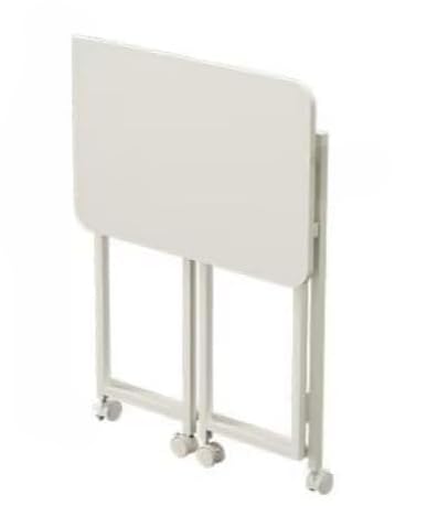 折り畳みテーブル 小型 折りたたみ デスク 机 ダイニングテーブル ミニテーブル キャスター付き 頑丈 ..