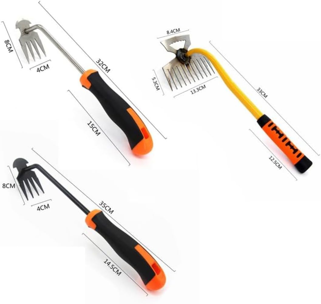 多機能金属園芸用熊手 草取り道具 草刈り 多機能 軽量 耐久性 使いやすい なた 雑草取り器具 草取り道..