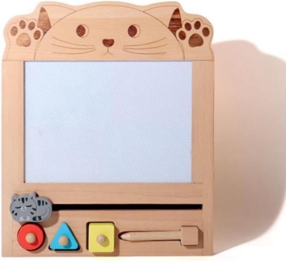 お絵かきボード、消せるお絵描きボード 、 木製の消去可能な落書きボード、落書き磁気絵画おもちゃ手描きボード、早期学習カラースケッチパッド、漫画製図板、パズルの早期教育、子供用絵画イーゼルボード女の子、男の子用 (ブルーハウス)