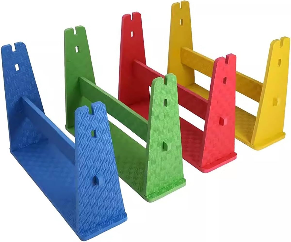 フォームアジリティハードル4個パック、軽量でソフトなスピードハードル、子供用トレーニングハードル..