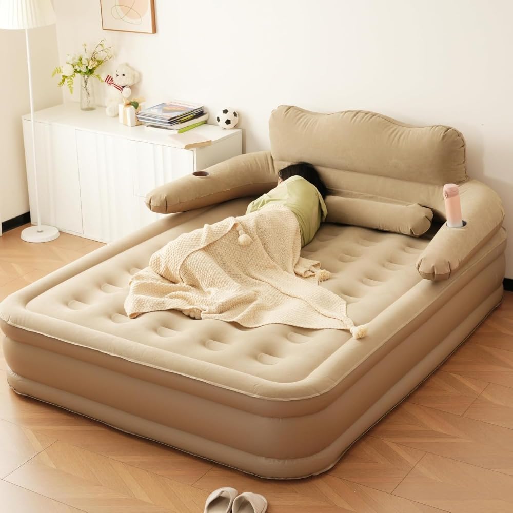 エアーベッド 防災用マットレス キャンプマット ワイドダブルサイズ200×150×40cm 電動ポンプ付き 耐荷..