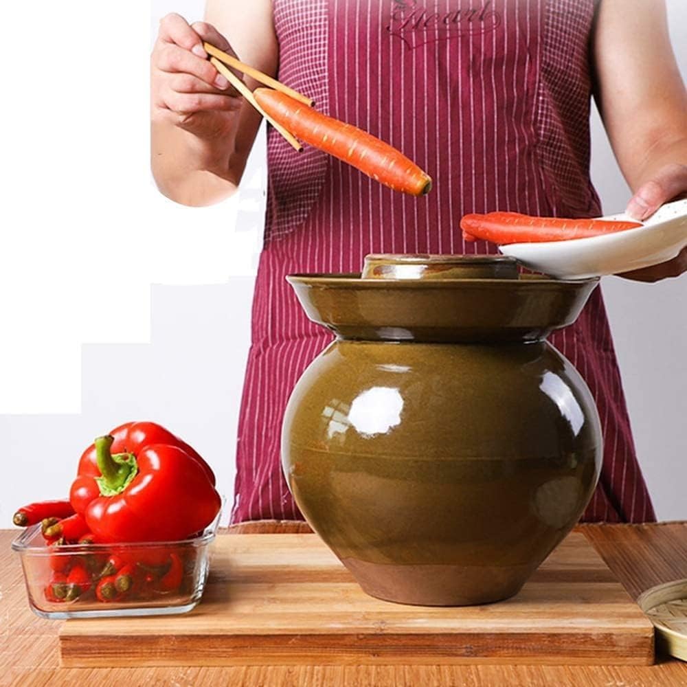 ピクルスジャー、発酵ジャー、ミニセラミックジャ家庭用の厚いセラミックヴィンテージ密封された缶用蓋..