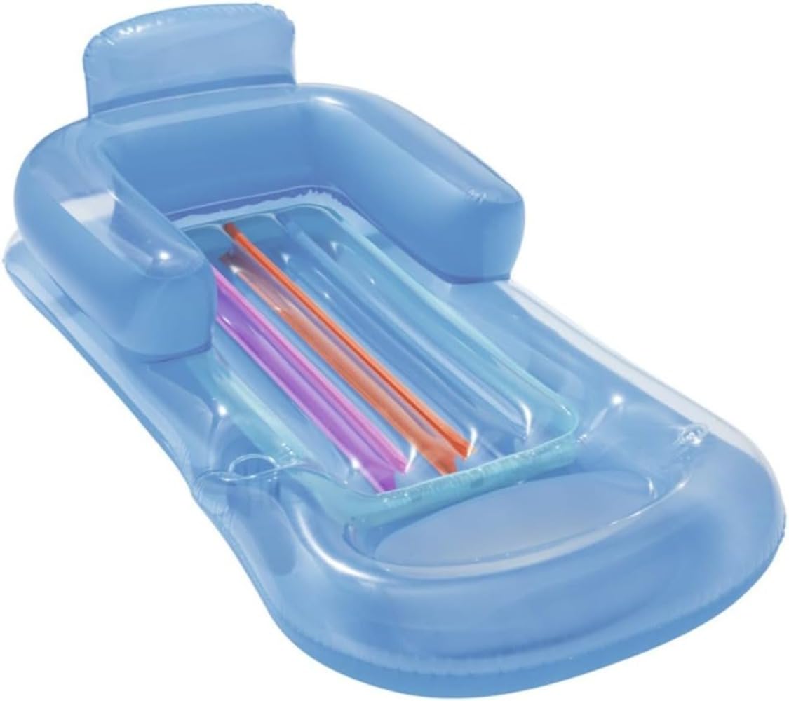 シングルインフレータブルウォーターベッド、アームレスト、カップホール、背もたれ付きの高級ラウンジ..