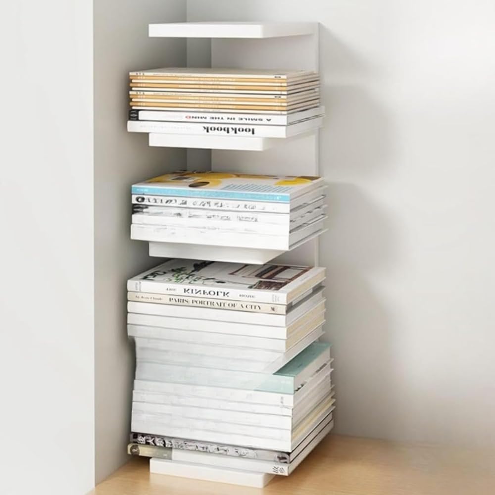 本棚 ブックスタンド 書架 メタルブックタワー マガジンラック マガジンスタンド 着地式 隠し 本棚 階..