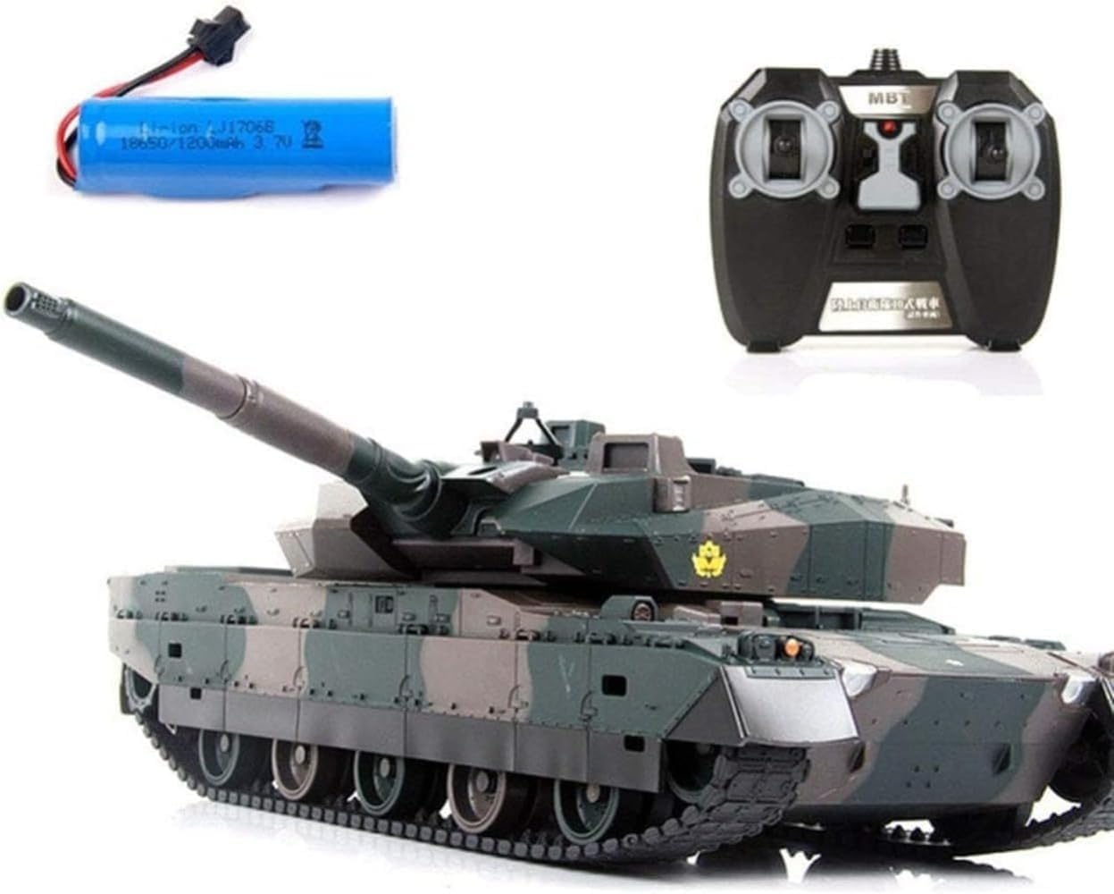 リモコン戦車日本式10式主力戦車シミュレーション反動45度上昇330度回転砲塔リフト式バレル大きいサイ..