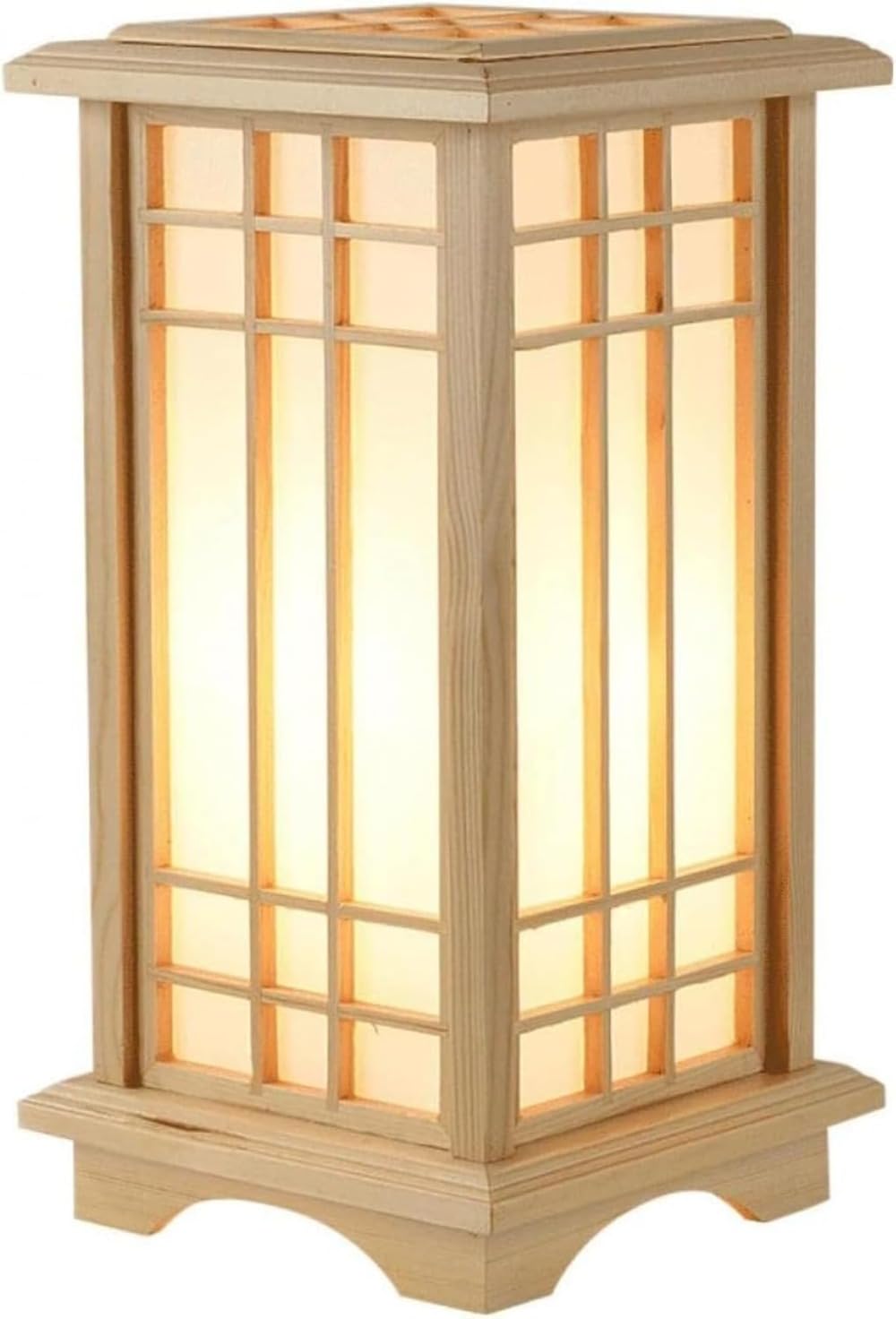 フロアスタンドライト 和風 木製 木目調 天然木 間接照明 庭園灯 置き型 おしゃれ照明 LED ランプ (S)