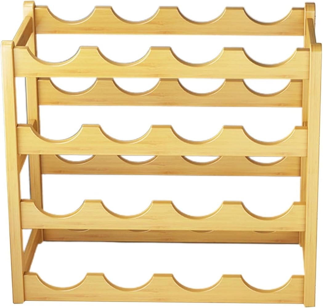 キャビネット内のワインラック - 4段ポータブルボトルホルダー、積み重ね可能なワインボトルホルダー |..