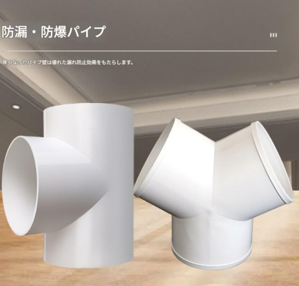 耐圧性換気管・多规格接続継手・柔軟配管ホースセット｜家庭換気扇・産業用ガス輸送・機械配管接続に対応｜漏れ防止・簡単取り付けの実用的配管部品套装​