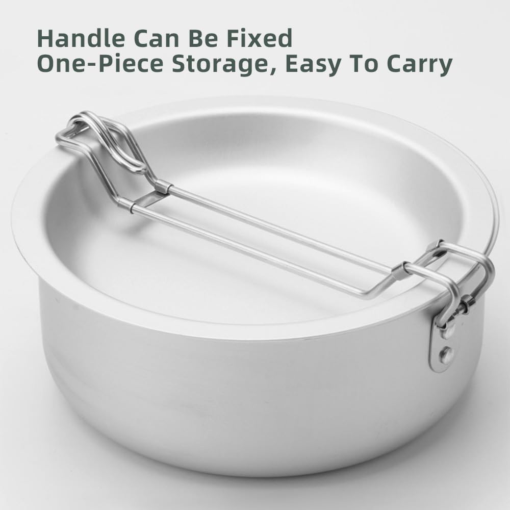 高硬度酸化アルミニウム製のアウトドア調理器具セット。キャンプやバックパッキングの調理にコンパクト..