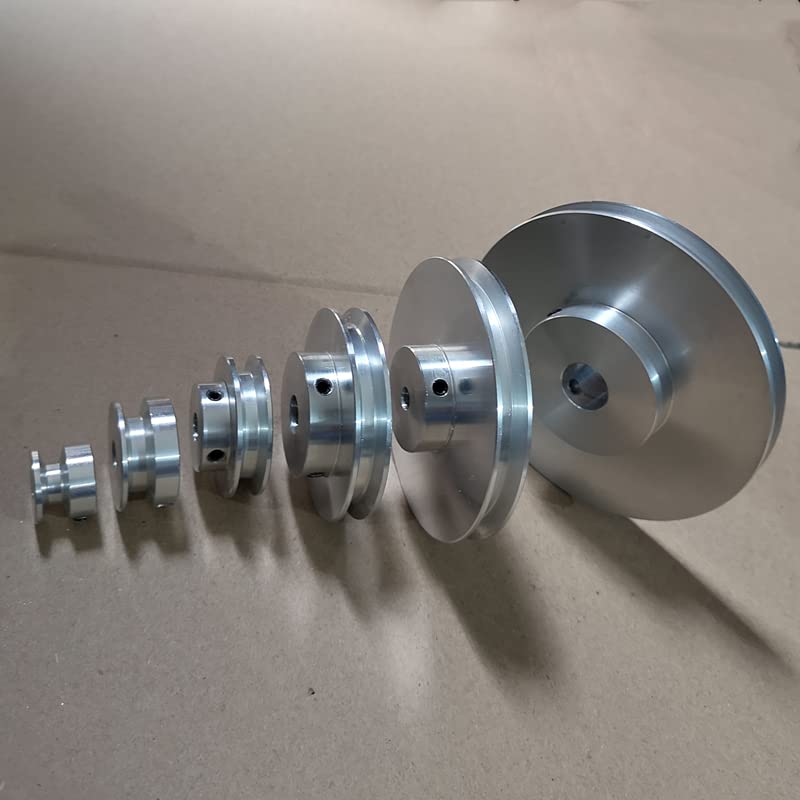 外径80mmシングルグルーブプーリー18mmボール盤用固定ボアプーリー6MMPUラウンドベルト