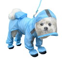 犬用レインコート ペットジャケット 防水 ジャンプスーツ フットウォーマー付き 雨具 梅雨対策 犬服 犬服 汚れ防止 かわいい 袖あり 前開き (L、グリーン、2枚組) (ブラック,L)