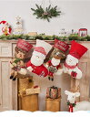 大きい クリスマス ストッキング サンタ ソックス かわいい クリスマス ソックス 47*32cm 2枚セット かわいい ギフトバッグ ギフトバッグ キャンディー お菓子など 壁掛け 飾り (サンタクロース)