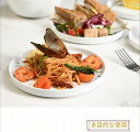 【】ケーキ皿デザート皿サラダ皿 6枚セット ホワイト (20cm x 2 cm) 円形 プレート, 清潔感のある白い陶器製品です。 ステーキにピッタリな北欧風お皿。食器洗い機、電子レンジ、オーブンに使用できます
