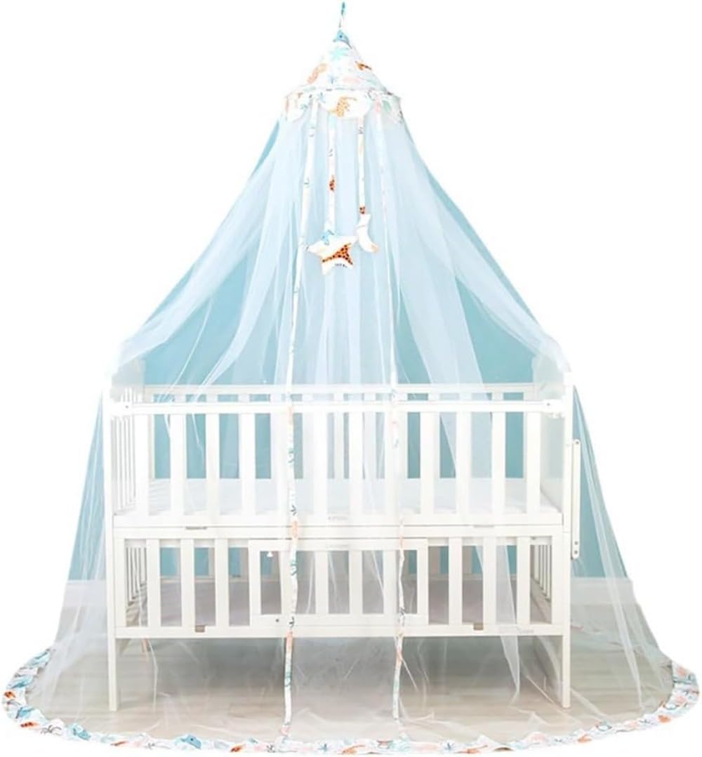 ベビーベッド用蚊帳 ブラケット付き 子供用ベッド用蚊帳 カバー フロアクリップ 防蚊 暗号化 ユニバーサル (C)