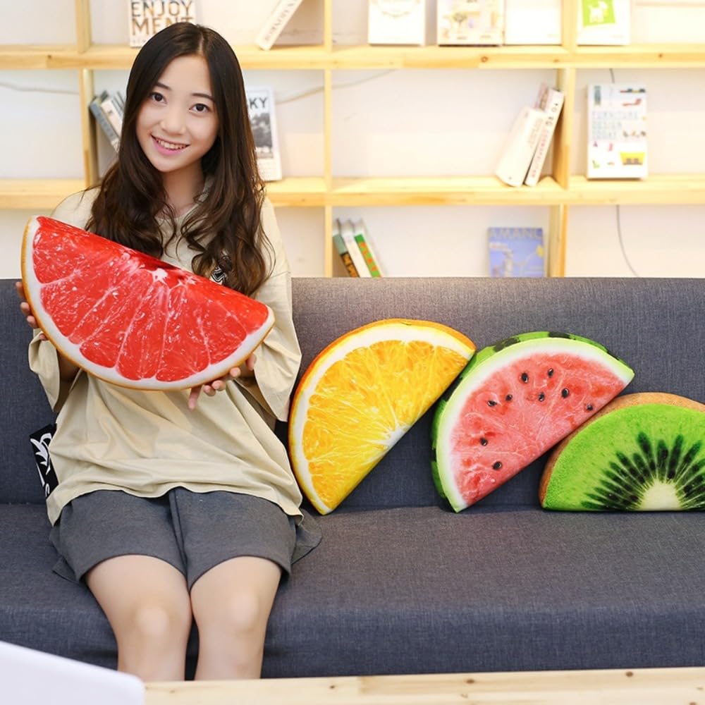 シミュレーションフルーツクリエイティブ枕スイカ枕漫画子供用枕クッション車のソファクッション枕 (スイカの半円)