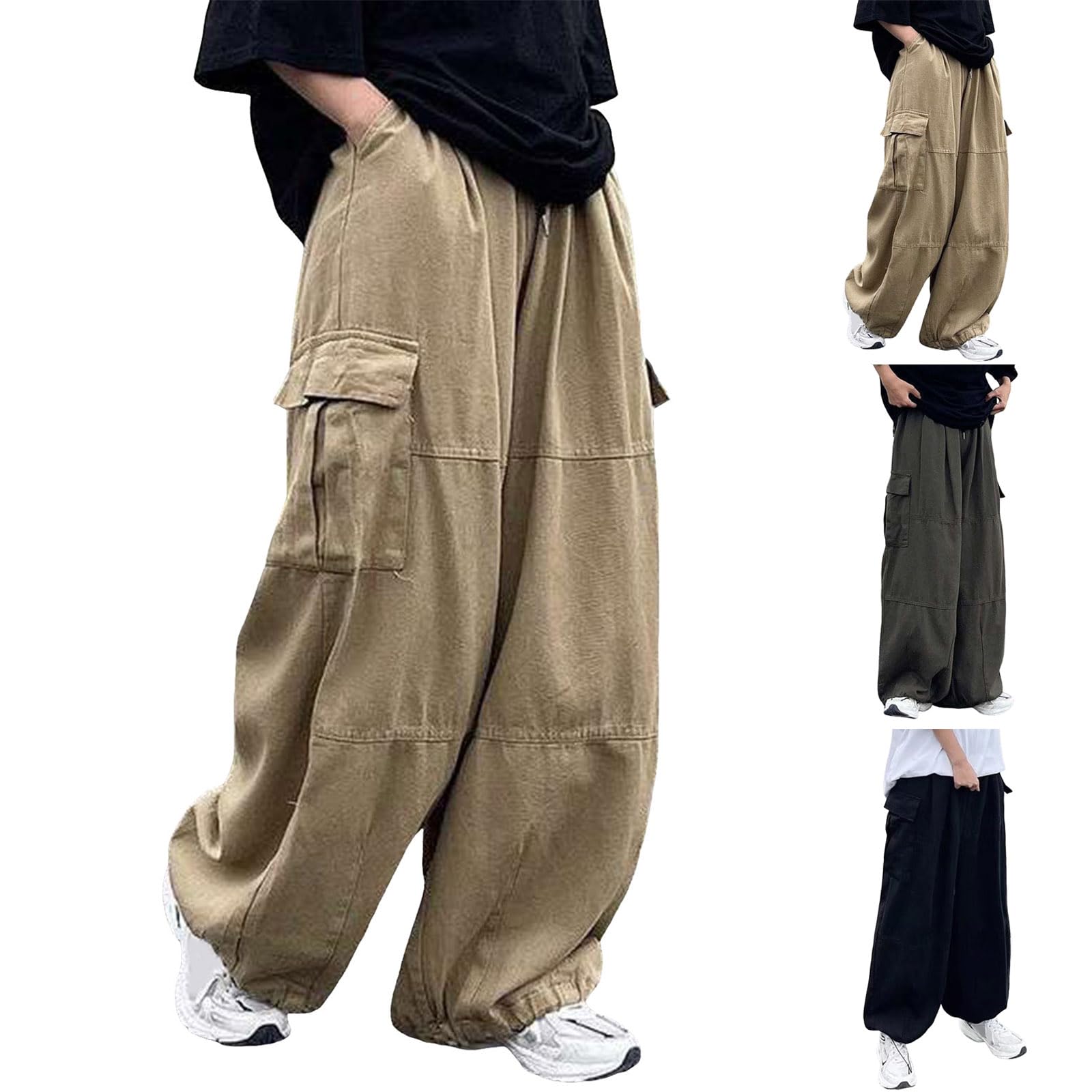 ワークパンツ メンズ ストレート ストリート ゆったり レトロ ワイド カジュアル ポケット ロングパンツ カーゴパンツ ズボン 大きいサイズ 多機能 無地 作業ズボン ファッション ギフト プレゼント