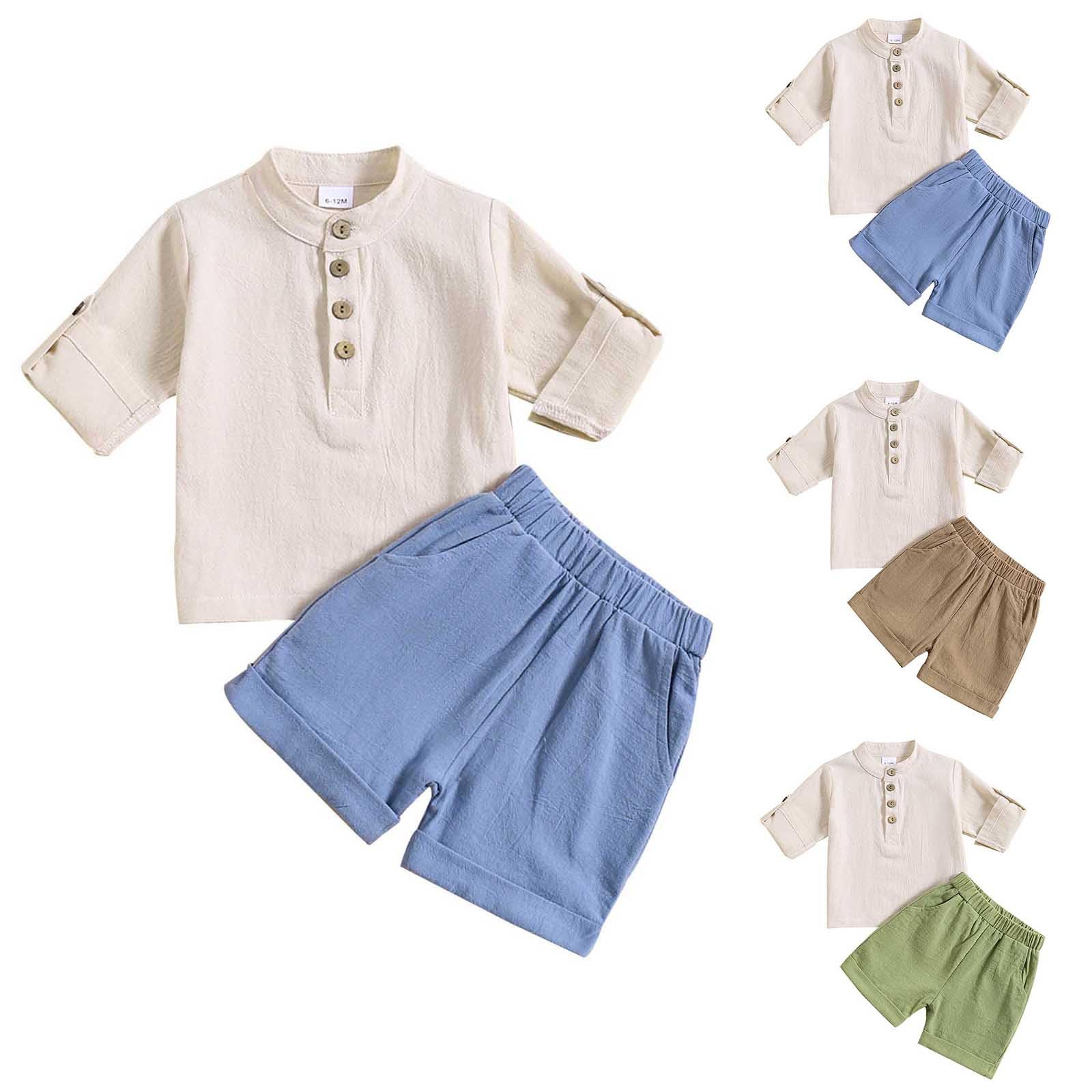 キッズ 無地 半袖Tシャツ＆ショーツ シンプルセット 通気性 上下セット ハーフパンツ スポーツ吸汗速乾..