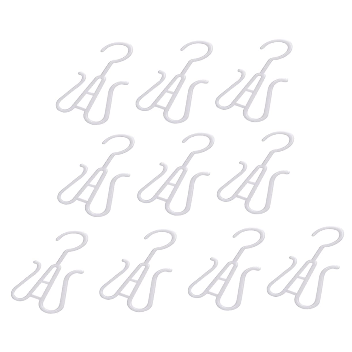 スリッパハンガー 10個セット 軽量 プラスチック製 – 吊り下げ式靴オーガナイザー 乾燥ラック兼用 ブーツサンダル対応 (ブラック)