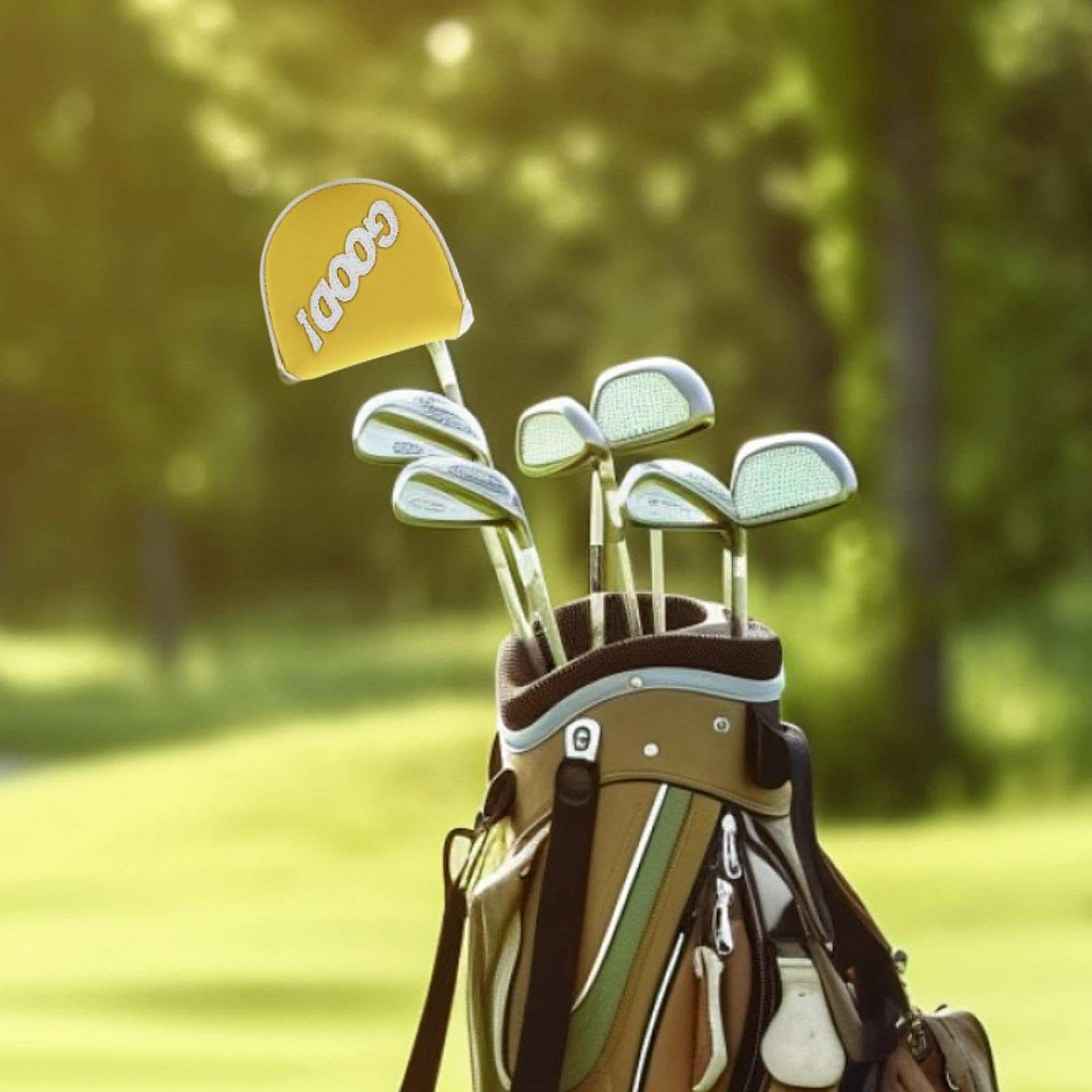 PUレザー製ゴルフパターカバー 柔らかい裏地付き ほとんどのパタークラブとの互換性あり 女性ゴルファ..