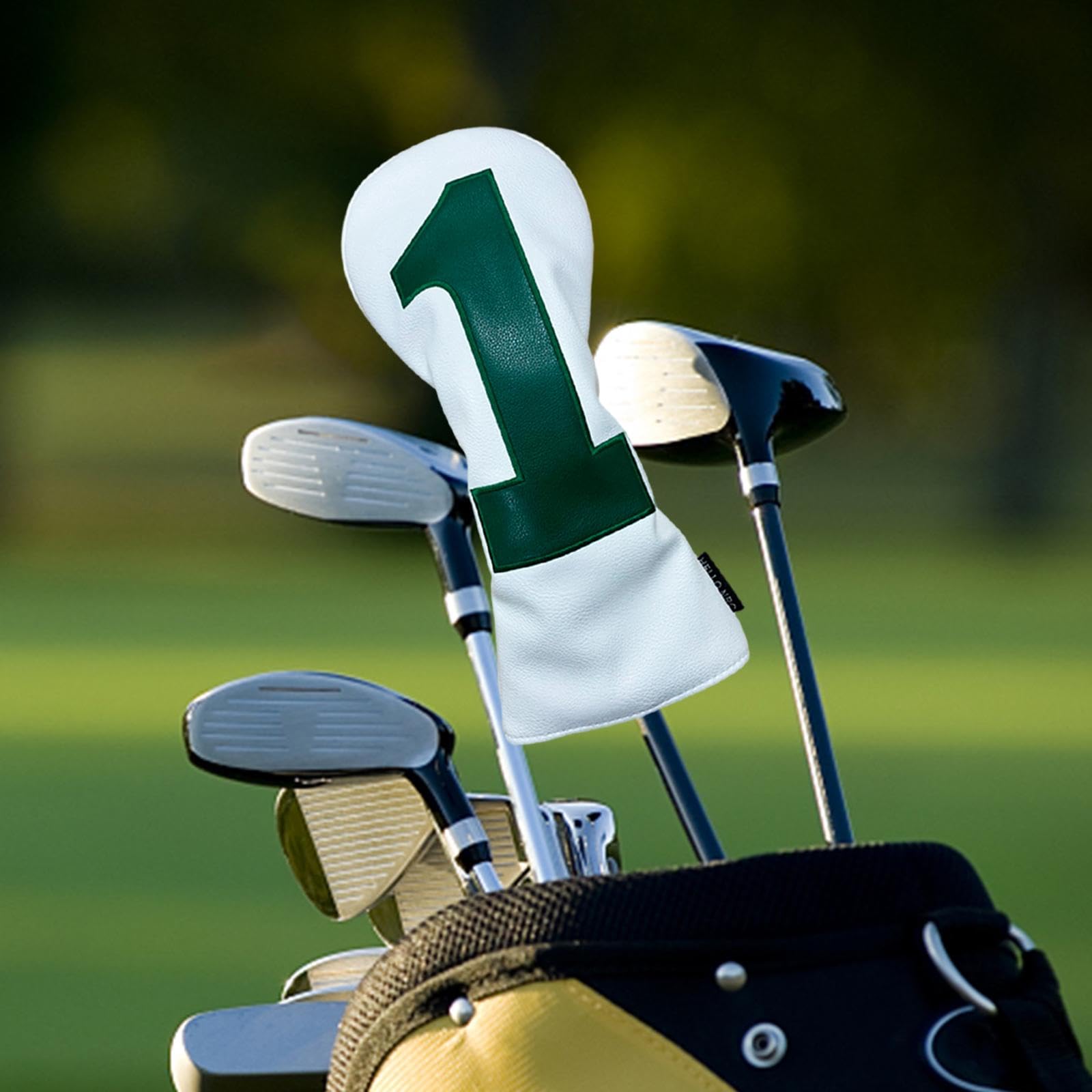 Puレザー製ゴルフウッドヘッドカバー 長袖デザイン 防水 耐摩耗 ベルベット裏地 ほとんどのブランドと..