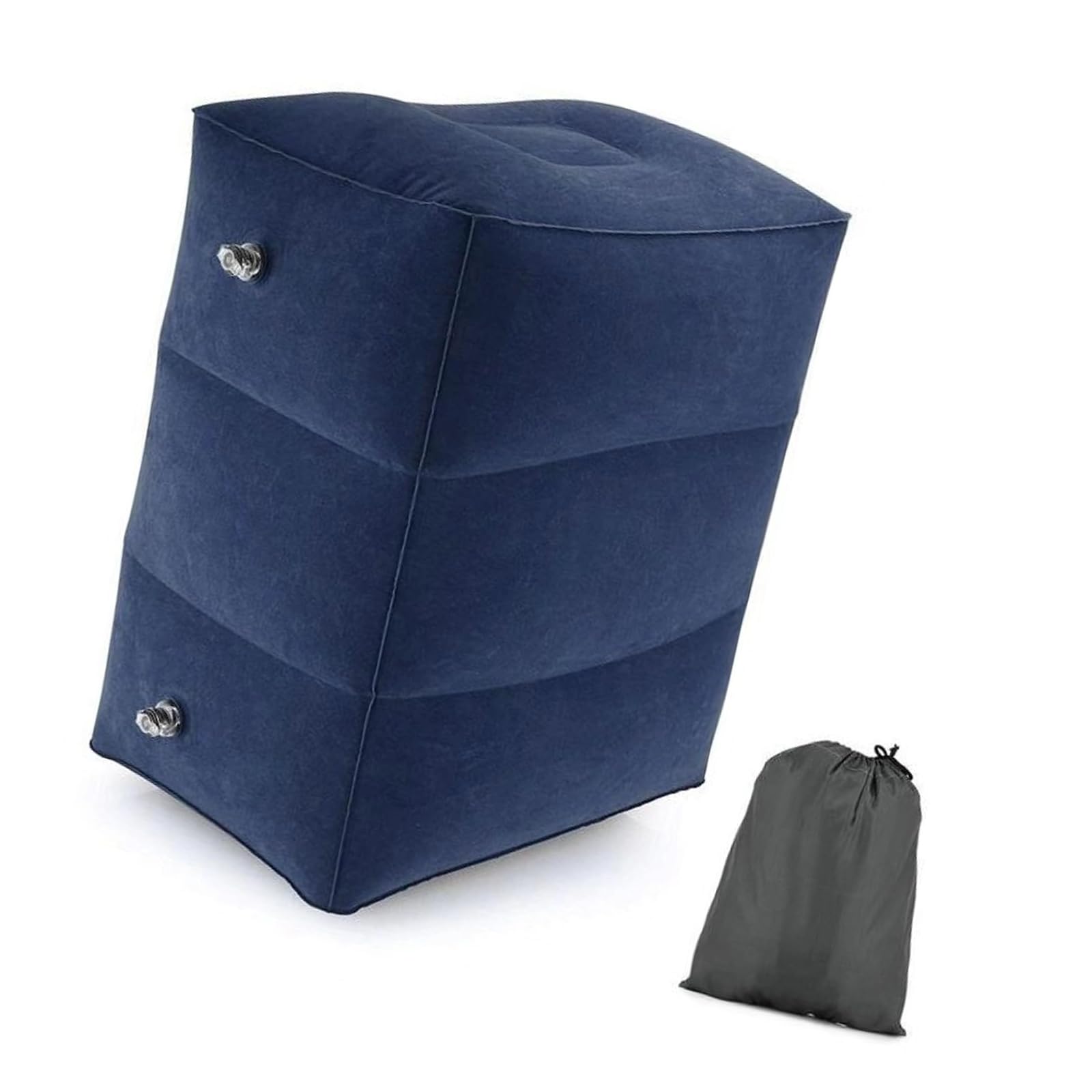 フットレスト 飛行機 快適グッズ 車 足枕 足置き 車中泊マット ブルー