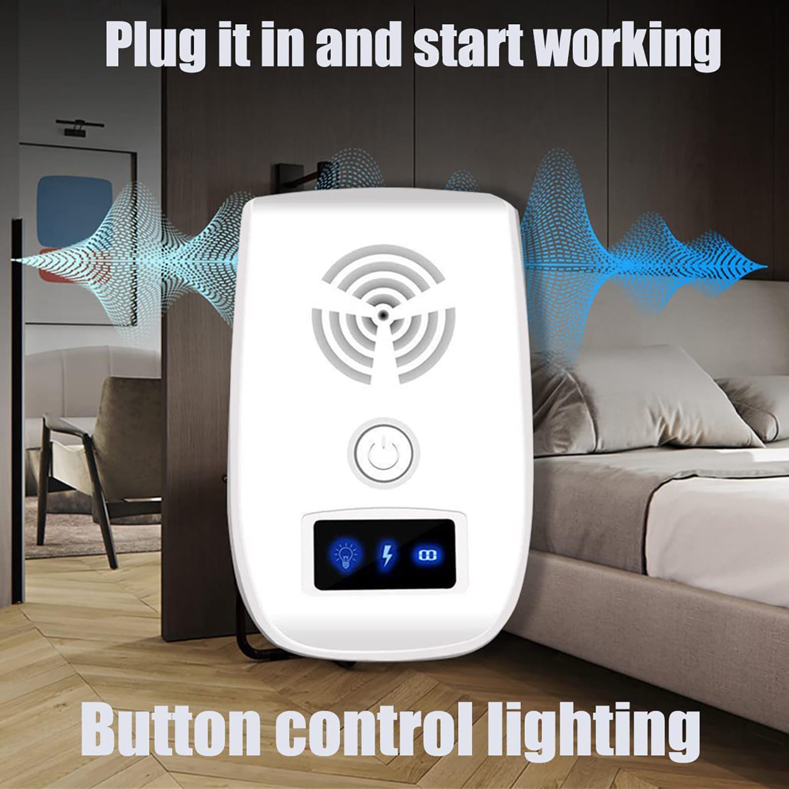 ネズミ 駆除 超音波ネズミ駆除器 ゴキブリ対策 害虫撃退 強力 超音波 コウモリ撃退 変則周波数 安全無害 コンセント式 省エネ 屋根裏 ガレージ 台所 応接間 ちかしつ 倉庫用 ホワイト 2個セット