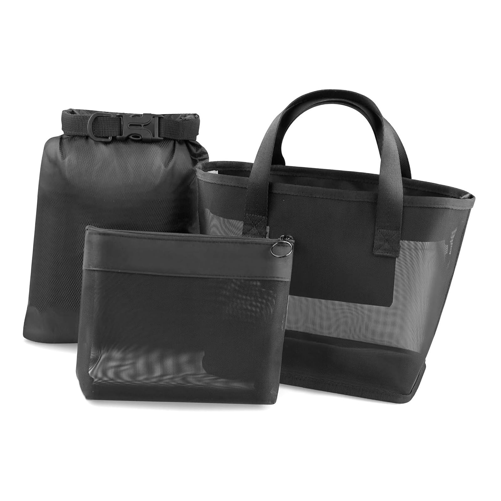 サウナバッグ メッシュ 3点セット 防水 大容量 スパ 自立可能 温泉 速乾性 プール ジム 軽量 ビーチ ドライバッグ ビーチ/プール/ジム/スパ/温泉/旅行