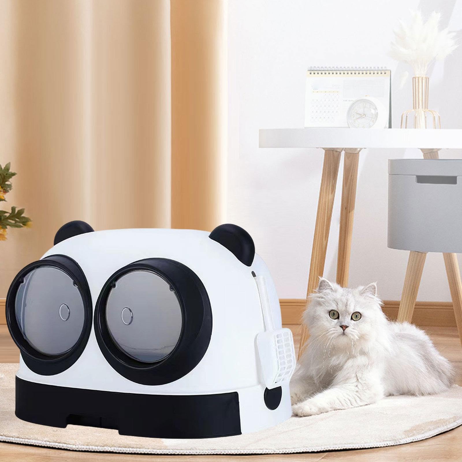 フード付き猫用トイレトレー 猫用トイレトレーとトイレスコップ ポータブル大型猫用トイレ 室内猫用