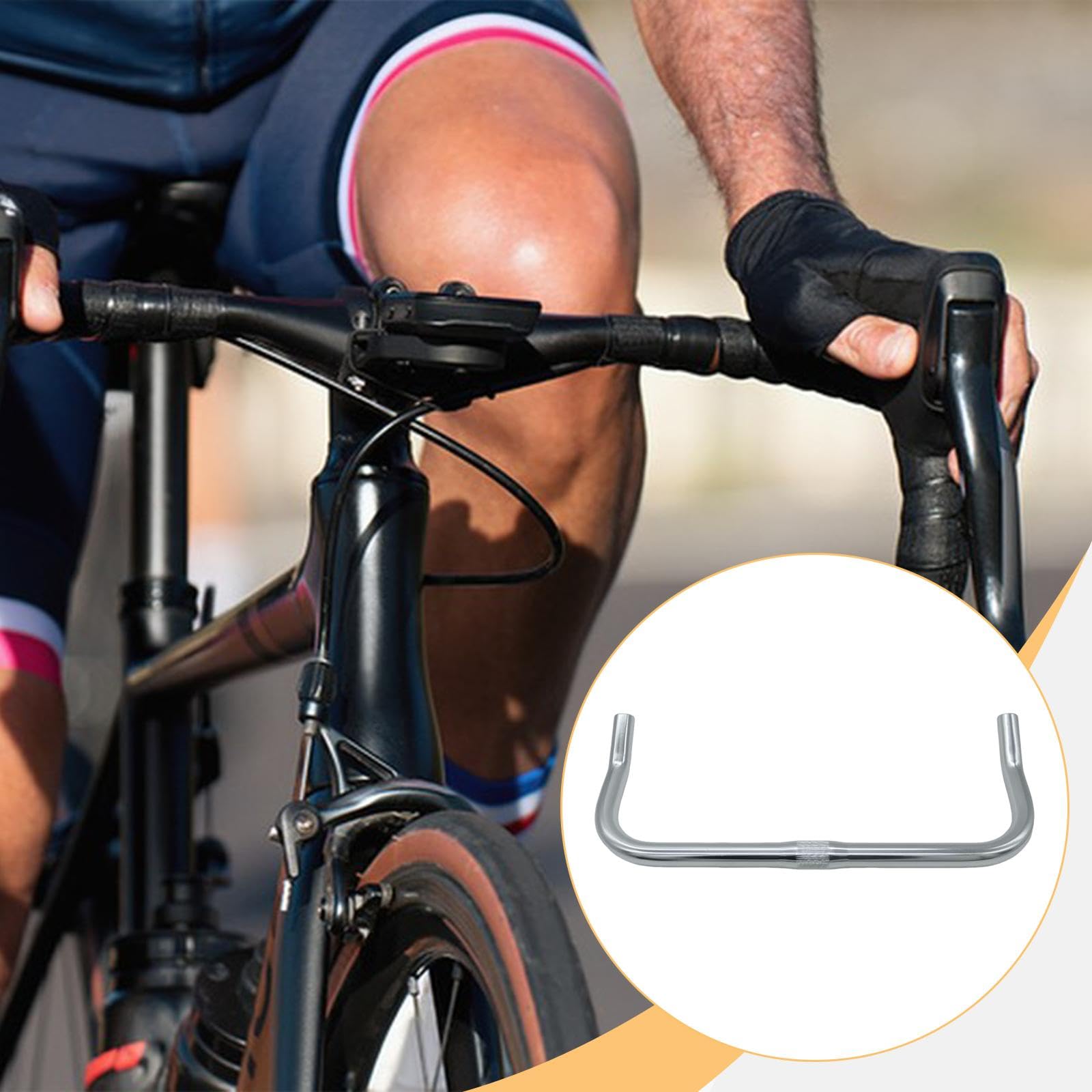 ロードバイクハンドルバー、ブルホーンハンドルバープロフェッショナルライディング軽量サイクリングア..