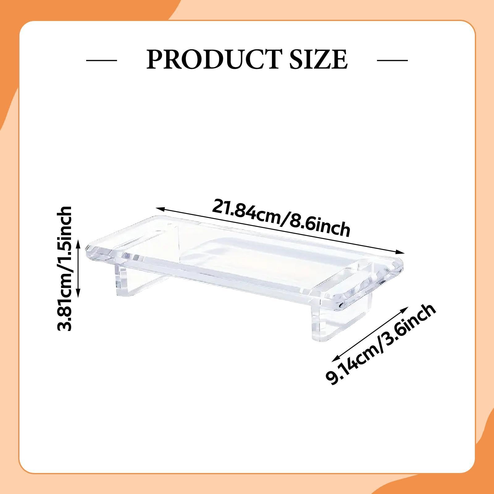 月影屋のアクリル製バスルームトレイ 丈夫なカウンターディスプレイスタンド オフィステーブル キッチン用｜アングル2
