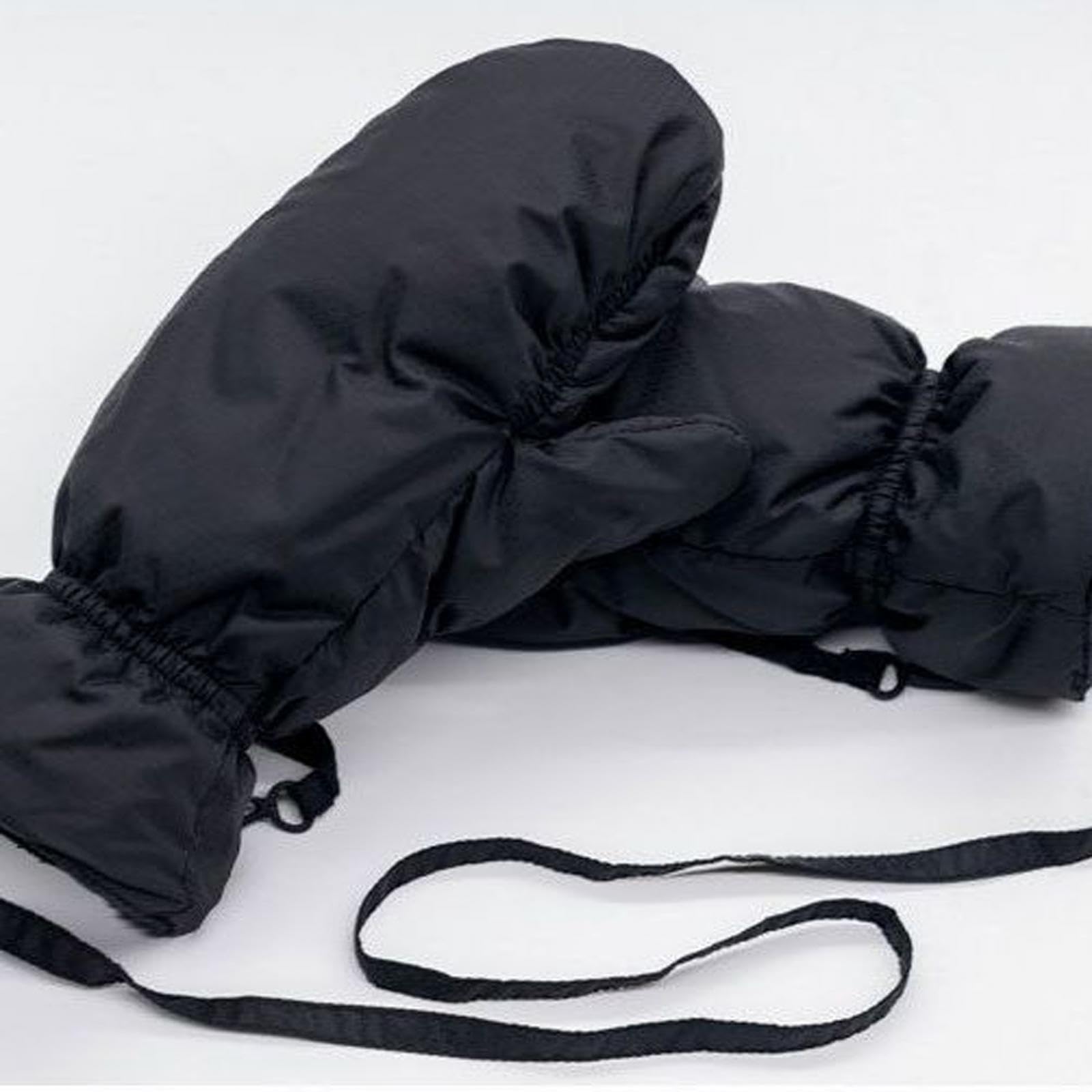 [] ダウンミトン 軽量 防寒 防風 保温 スキーグローブ ネックストラップ付き アウトドア ウィンタース..