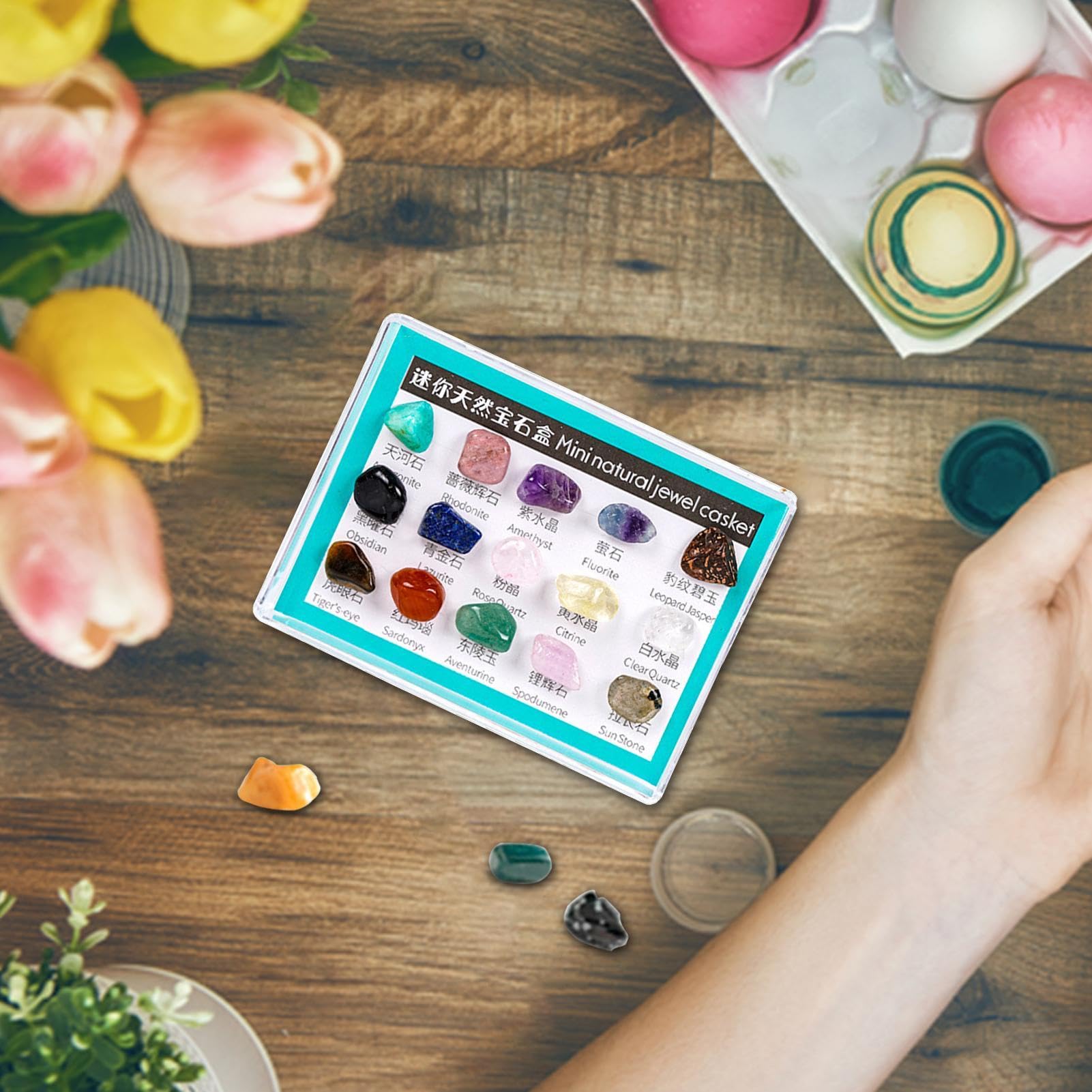 結晶と石、小さな結晶,クリスタルデコレーションストーン | デスクトップ用教育用クリスタルストーン、..