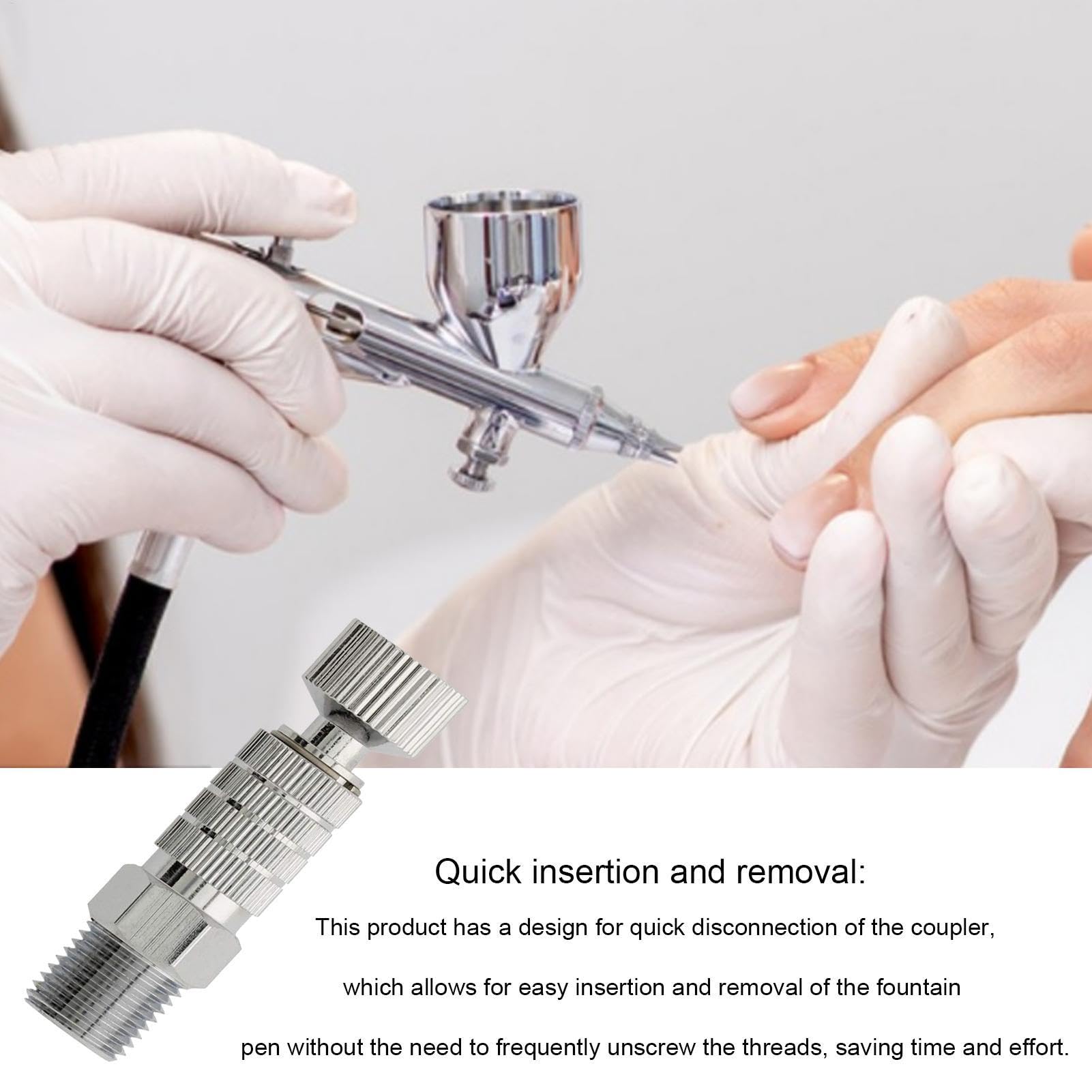 エアブラシアダプターフィッティング - プロフェッショナル1/8インチホースコネクタ切断アダプター - クイックリリース カプラープラグ交換部品で効率を向上