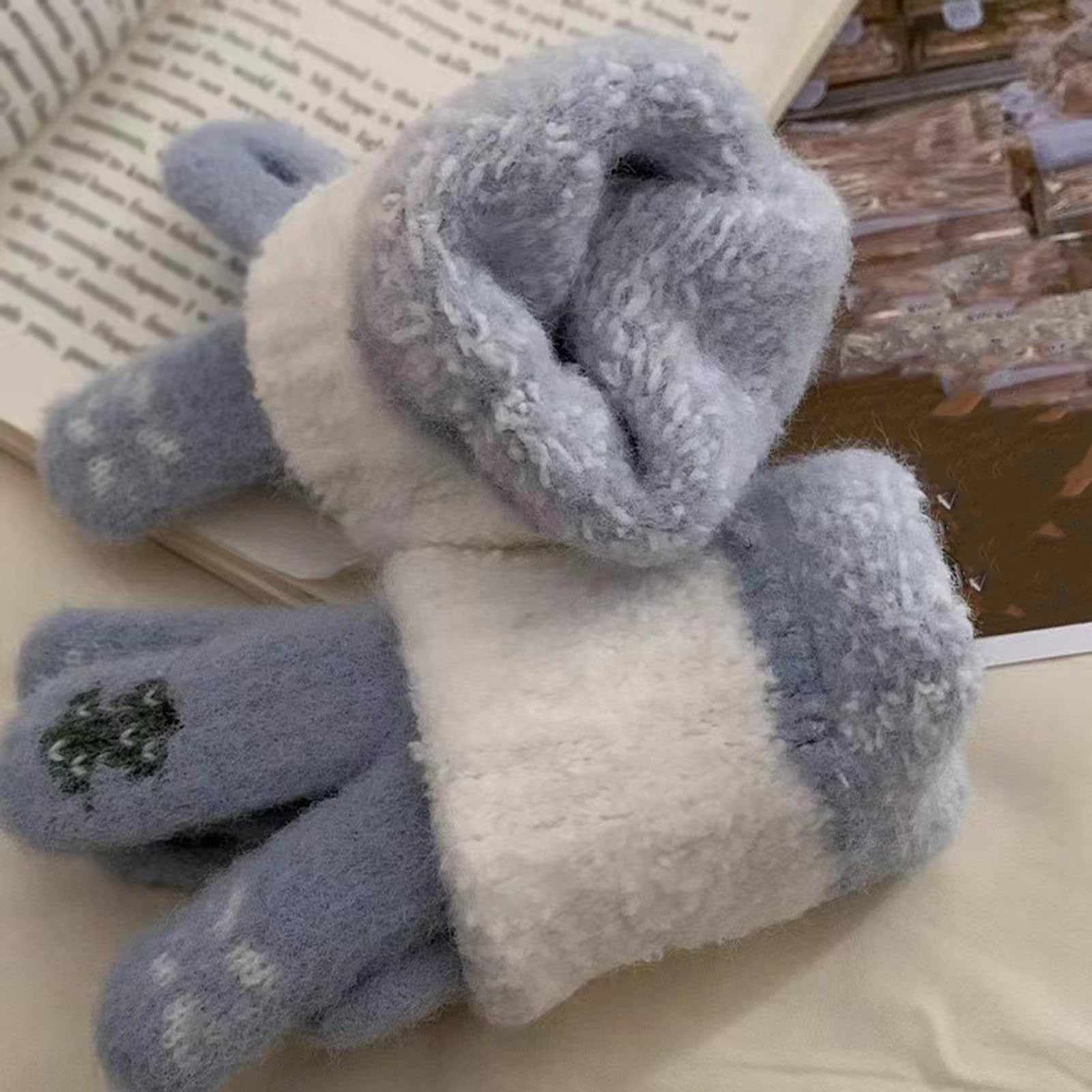 楽天月影屋寒さ対策 冬用手袋,クリスマスツリー柄 タッチスクリーン対応 保温手袋 | 防寒用 あったかミトン アウトドア スポーツ 運転 作業用