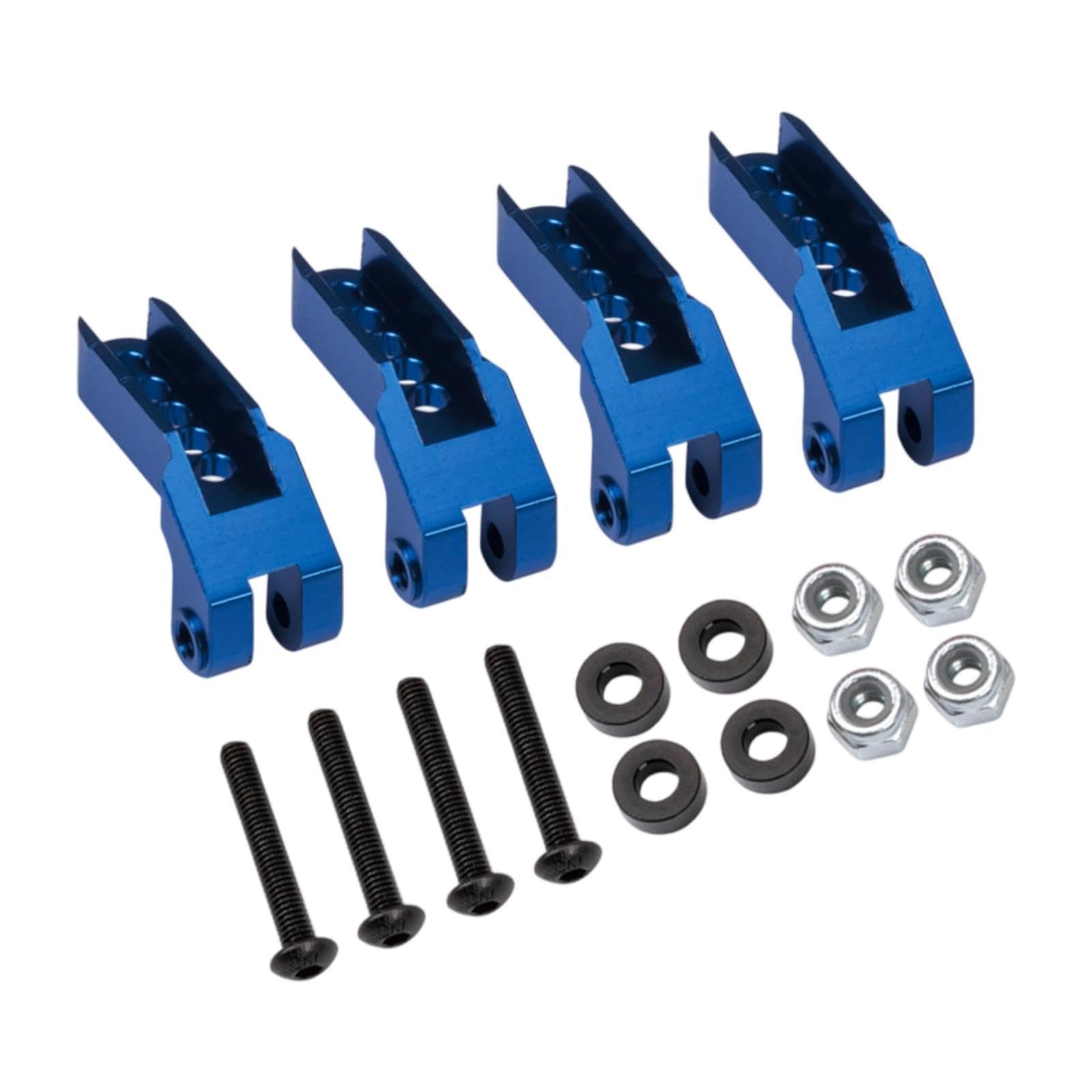 ショックアブソーバー用マウントブラケット RCアップグレードパーツ 1/10 金属部品 82056-4用, 青