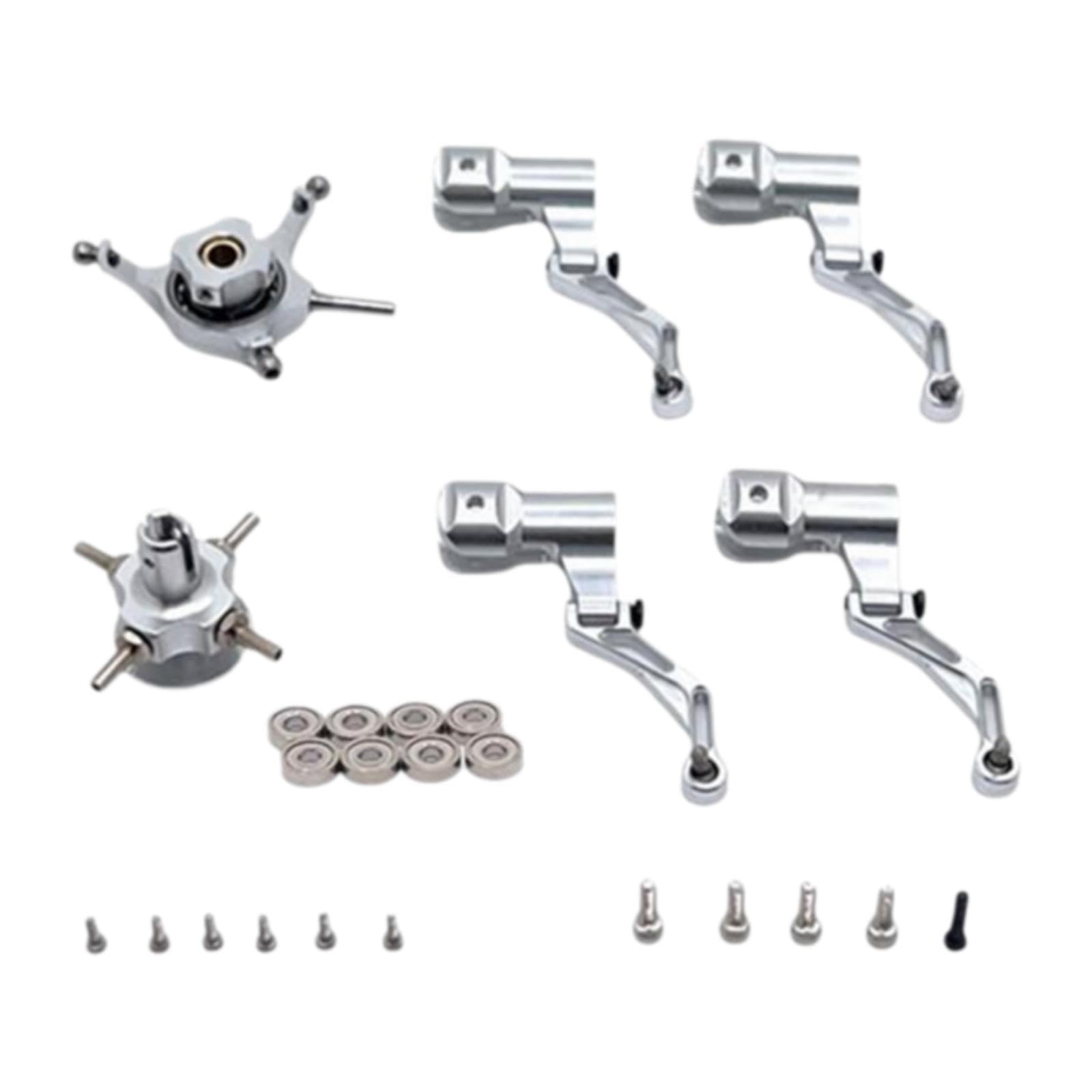 RCヘリコプタースワッシュプレートセットリーフクリップベアリング付き便利で頑丈なアルミ製スペアパー..