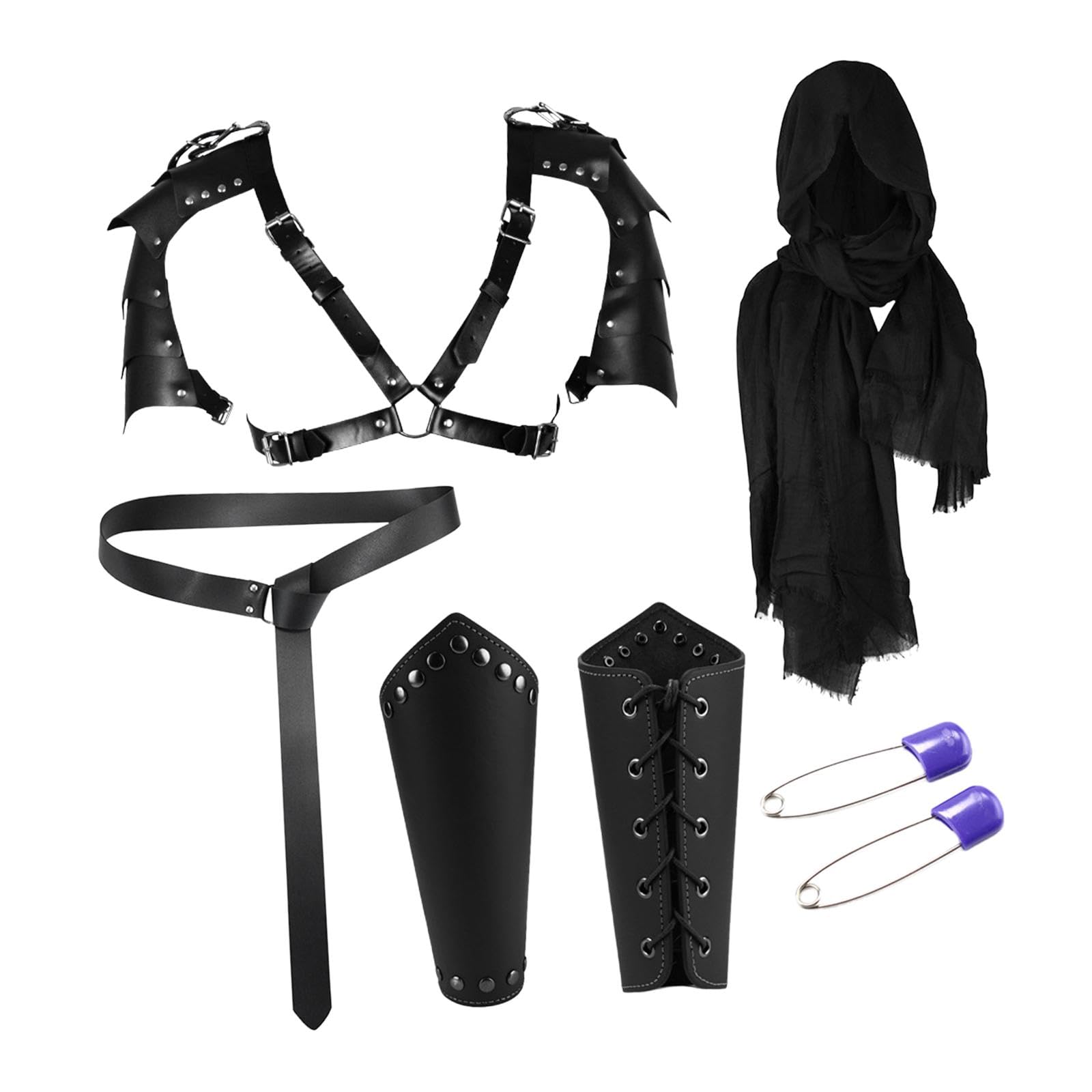 [] 男性中世騎士コスチュームアクセサリー演劇小道具ハロウィンパーティー用(3)