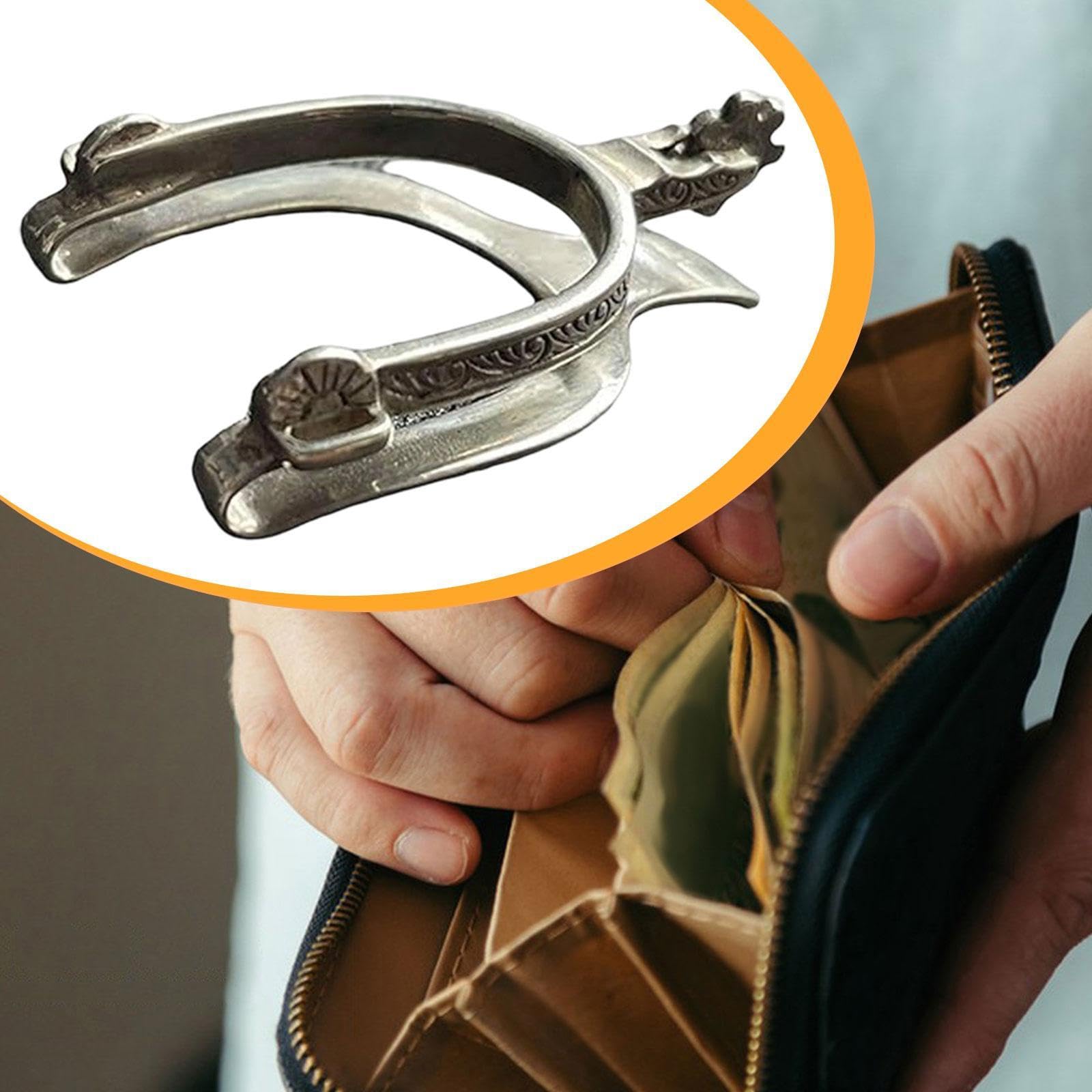 [] ウエスタンマネークリップ、クレジットカード名刺ホルダー、合金製現金紙幣ホルダー、、夫、ボーイフレンド、父の日、お父さん用(3)