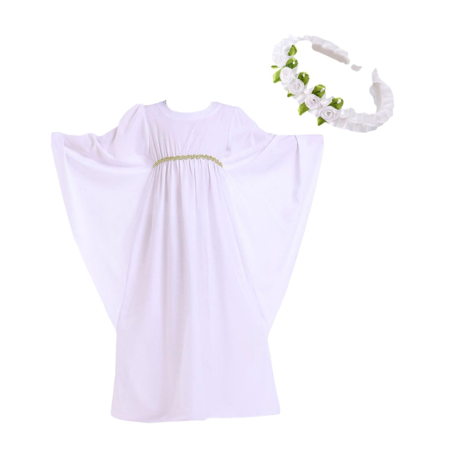 [] 天使の白いドレス 子供用 パーティードレス ロールプレイ衣装 女の子 天使 コスチューム(3)