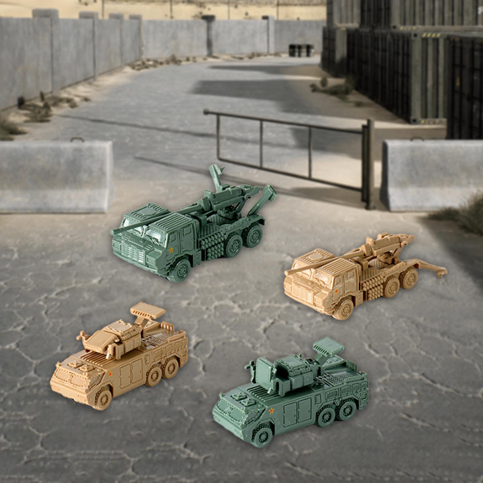 4ピース 1/144スケール 軽戦車 おもちゃ コレクション モデル タンク ビルディング おもちゃ ギフト ミ..