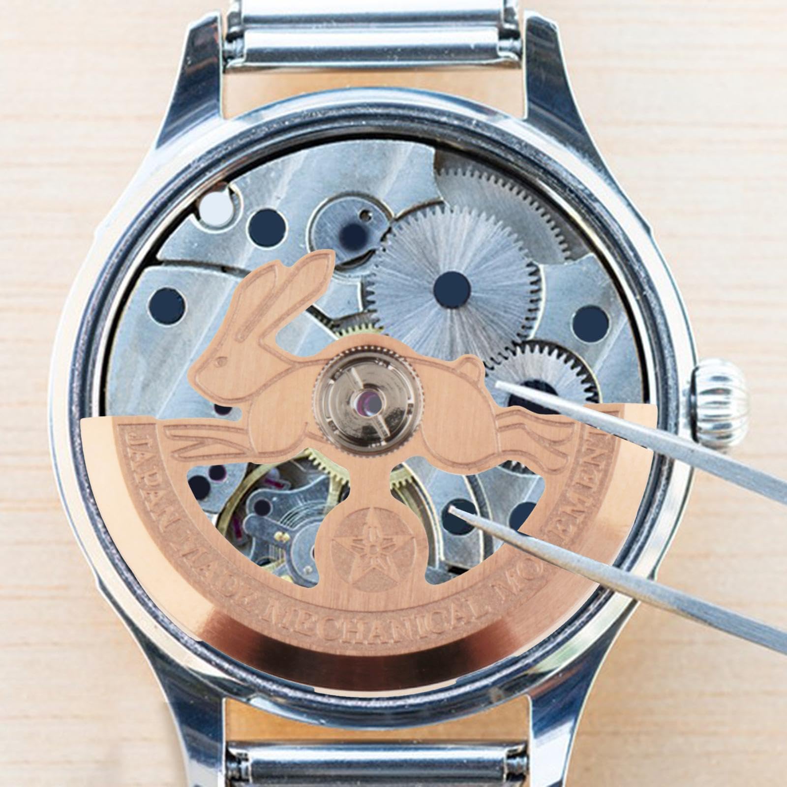 バニーウォッチムーブメントローター交換部品 安定した男女兼用高性能自動巻き時計ローター修理用 7S26..