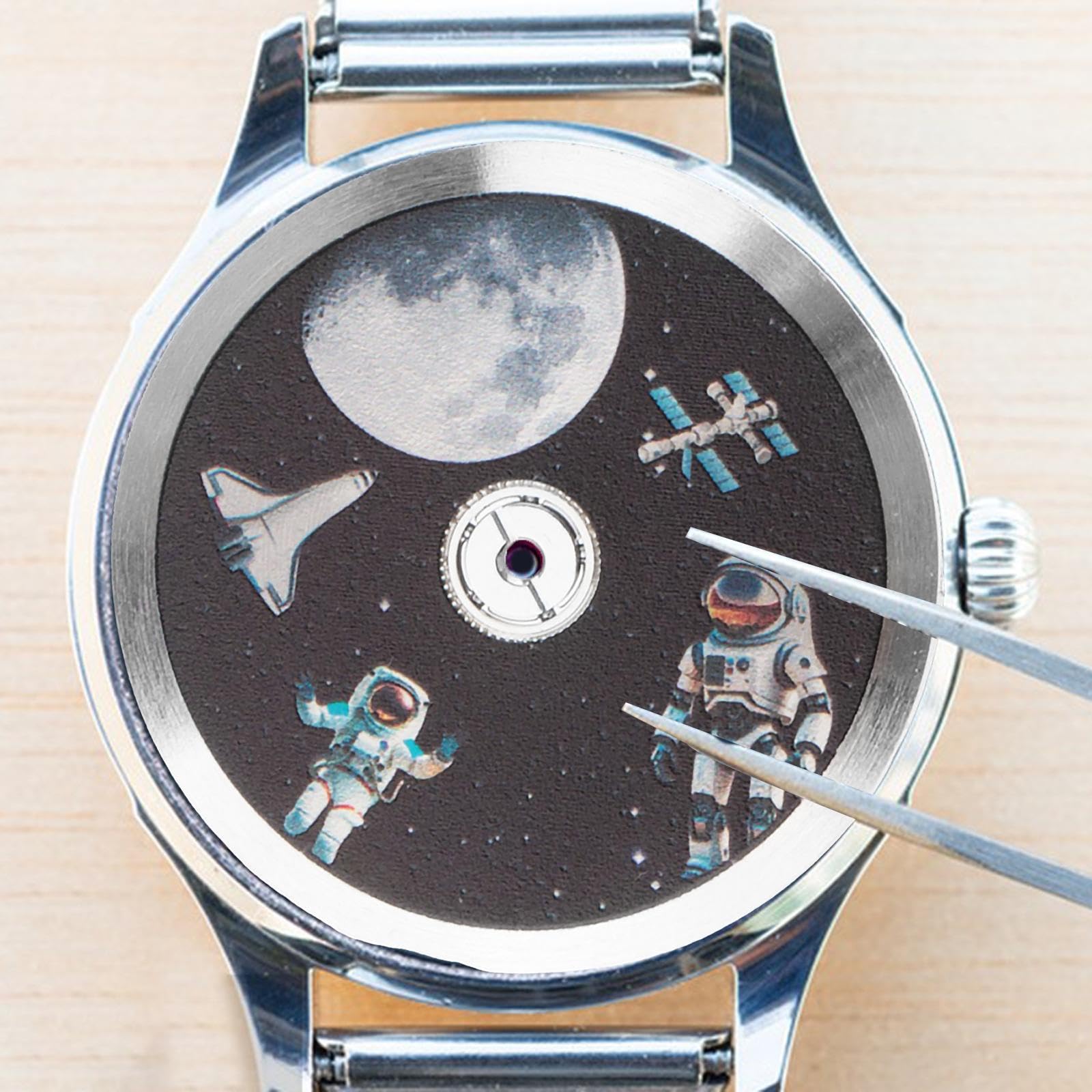 自動ローター振動錘 使いやすく高性能軽量 プロの時計職人の修理に 時計部品, 黒