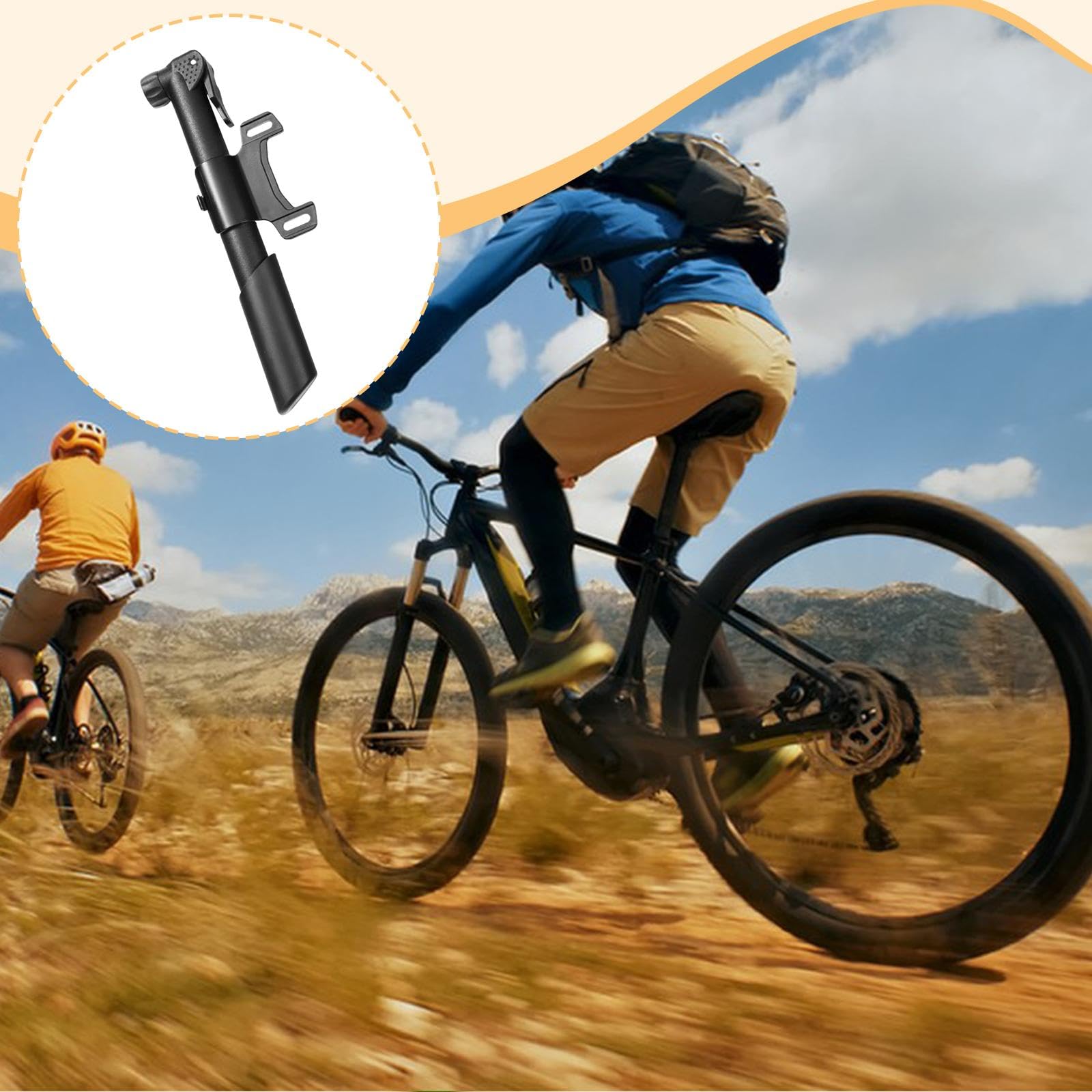 ミニ自転車ポンプ プレスタ＆シュレーダー 自転車タイヤポンプ BMX マウンテン 折りたたみ用