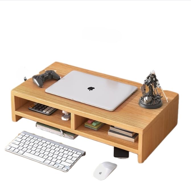 モニタースタンド 2段収納 幅50cm モニタースタンド パソコンスタンド キーボード収納 卓上収納 工具不..