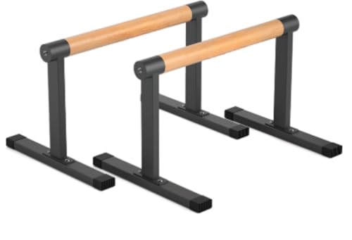プッシュアップバー 倒立バー 木製 フィットネス トレーニング 筋力トレーニング 頑丈 安定性 滑り止め..