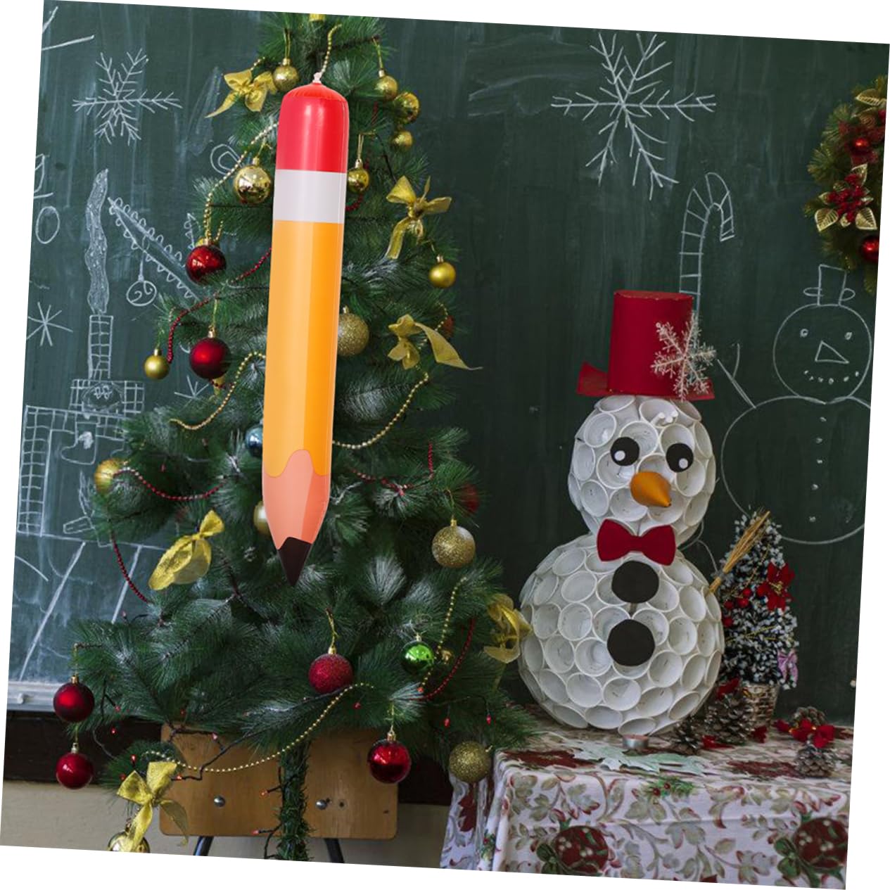 2個製巨大インフレータブル筆バルーン 教室壁飾り 入学祝いや学園