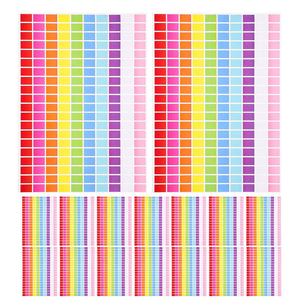 25枚入り粘着カラーコーディングステッカー - カラフルな長方形ラベル、整理、マーキング、梱包、アート、教育、オフィス用品(3)